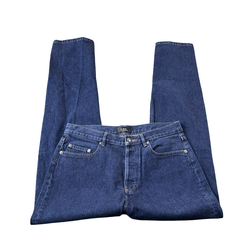 A.P.C Jeans Standard Cotton Dark Wash Button Fly Size 31x32